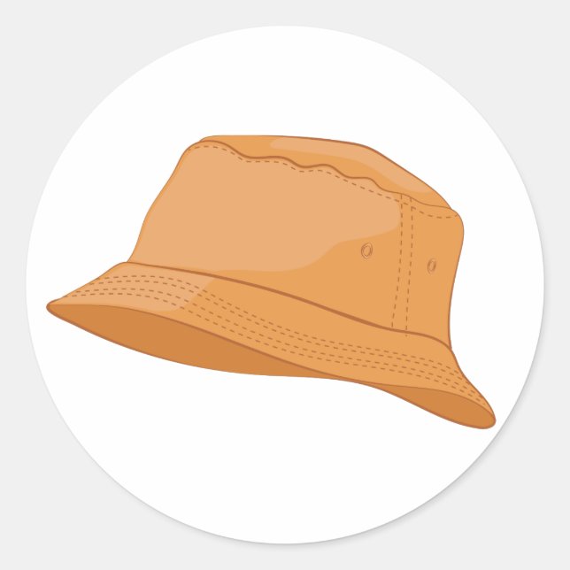 Realistischer Buckethut Runder Aufkleber (Vorderseite)