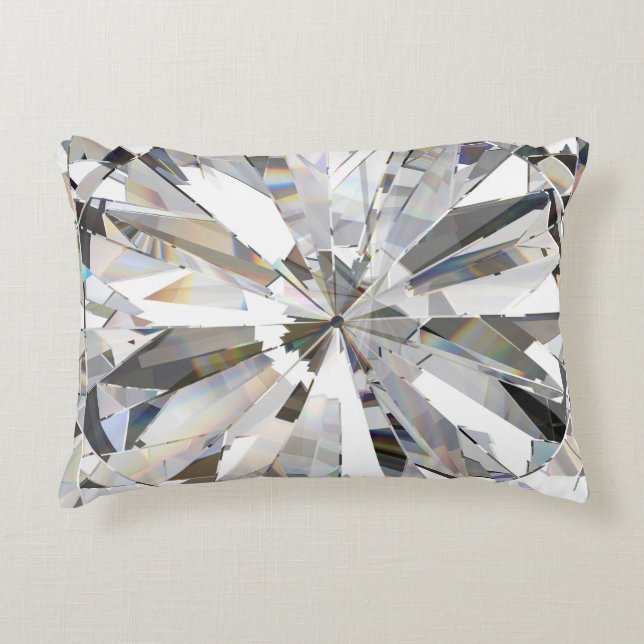 Realistischer Diamant: 3D-Nah-Up Dekokissen (Vorderseite)