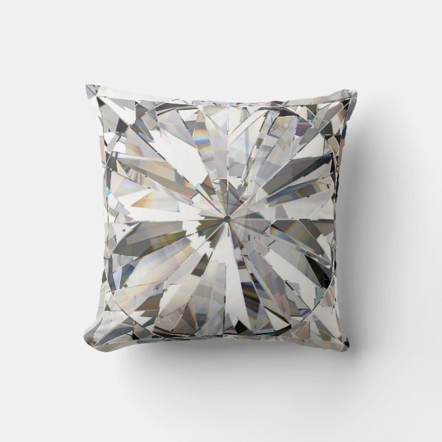 Realistischer Diamant: 3D-Nah-Up Kissen (Vorderseite)