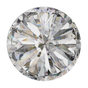 Realistischer Diamant: 3D-Nah-Up Schneidebrett