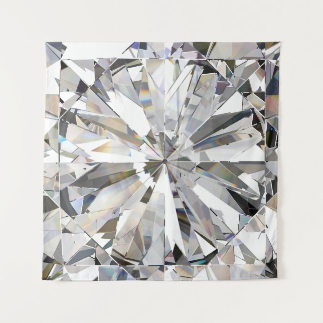 Realistischer Diamant: 3D-Nah-Up Wandteppich (Vorderseite)