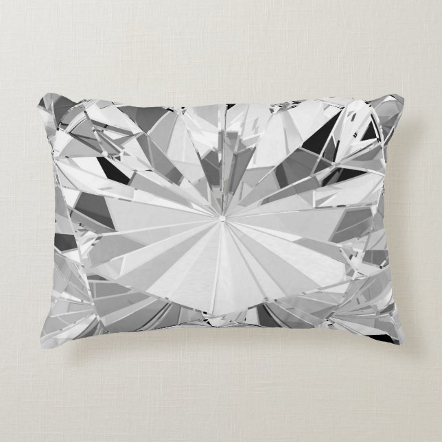 Realistischer Diamant: 3D-Textur Nah-up Dekokissen (Vorderseite)