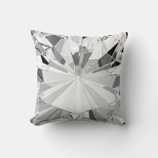 Realistischer Diamant: 3D-Textur Nah-up Kissen (Vorderseite)