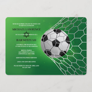 Realistischer Fußballball-Ball Bar Mitzvah-Einladu Einladung