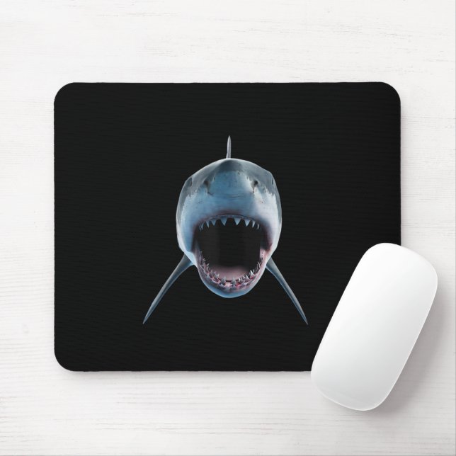 Realistischer Großer Haiangriff für Liebhaber Mousepad (Mit Mouse)