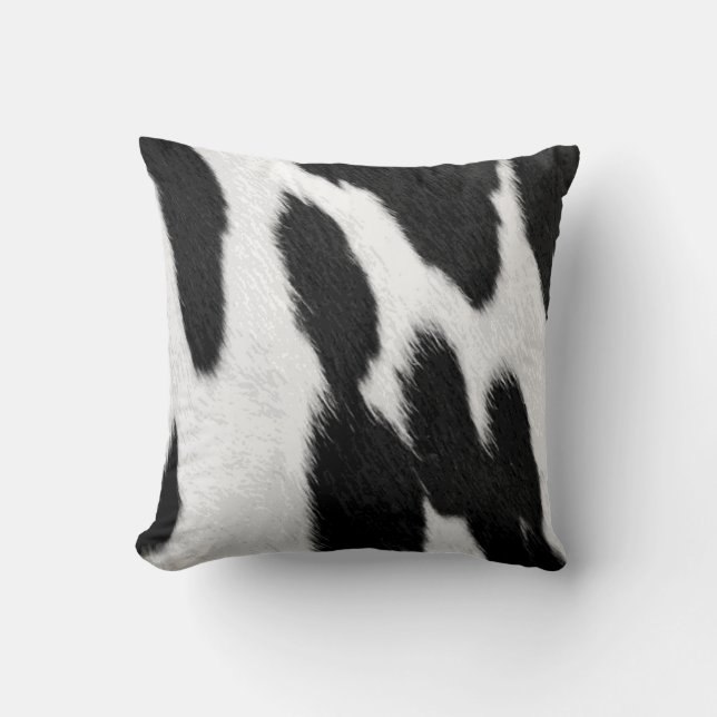 Realistischer Holstein Cowhide-Look Kissen (Vorderseite)