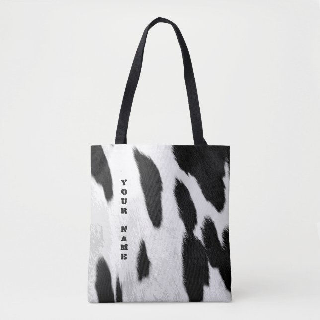 Realistischer Holstein Cowhide-Look Tasche (Vorderseite)