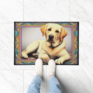 Realistischer Labrador Retriever Hund Farbige Umra Fußmatte