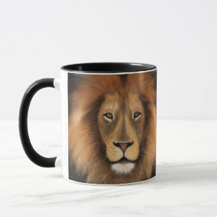 realistischer Löwenkönig des Dschungels, männlich, Tasse