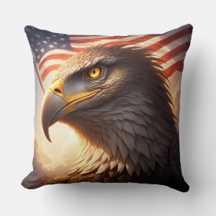 Realistischer majestätischer patriotischer Adler U Kissen