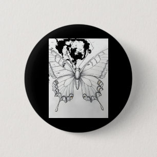 Realistischer Monarch-Falter Bleistiftzeichnung Au Button