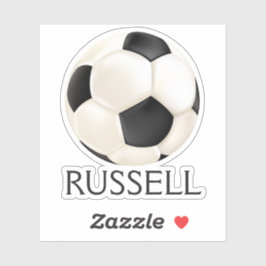 Realistischer Name für den Fußballball Aufkleber