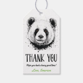 Realistischer Panda Bear Geburtstag Vielen Dank Geschenkanhänger