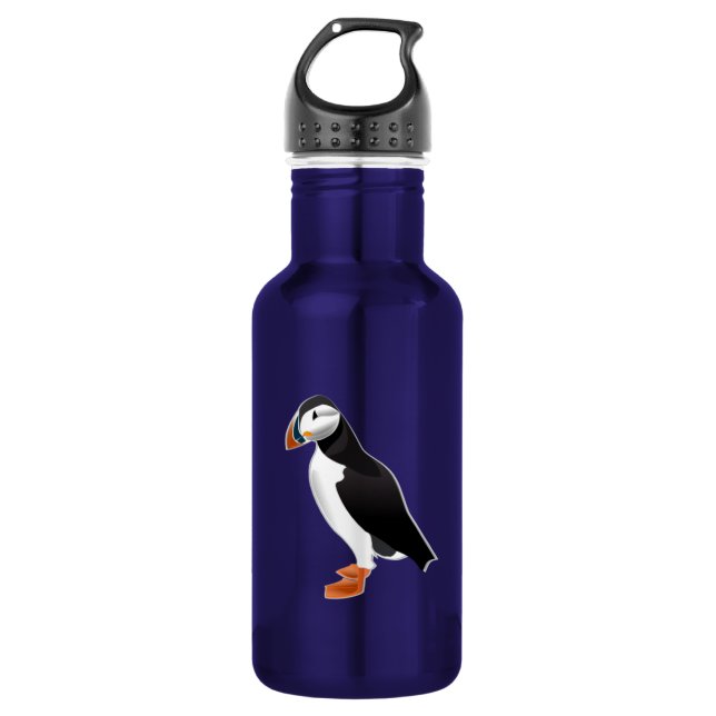 Realistischer Papageientaucher-Vogel Trinkflasche (Vorderseite)