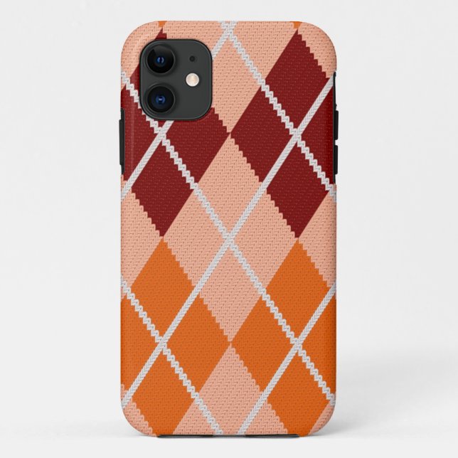 Realistischer Rauten-Stoff Case-Mate iPhone Hülle (Rückseite)