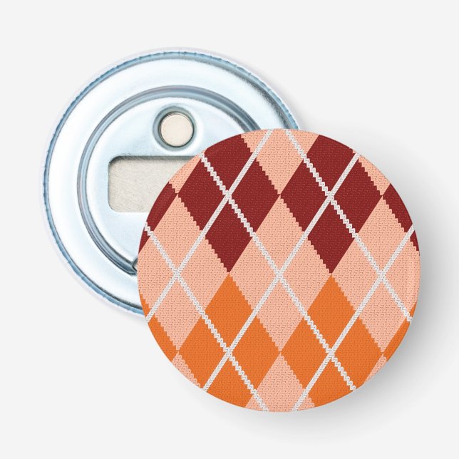 Realistischer Rauten-Stoff Flaschenöffner (Vorderseite)