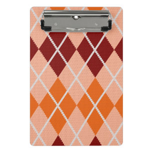 Realistischer Rauten-Stoff Mini Klemmbrett