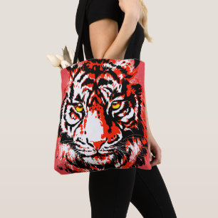 Realistischer Red Tiger Head - Tiger Tote Bag Tasche