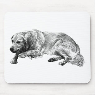 Realistischer ruhender Hund Mousepad