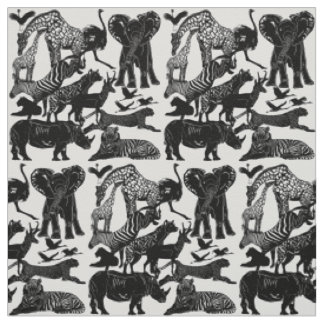 Realistischer Safari-afrikanischer Tierart Stoff