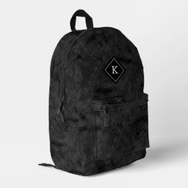 Realistischer schwarzer Pelzdruck Bedruckter Rucksack
