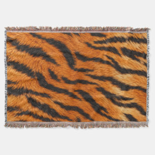 Realistischer Tigerfell-Tierdruck-Bettbezug Decke