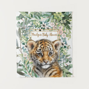 Realistischer Tigerjunges geschlechtsneutrale Baby Wandteppich
