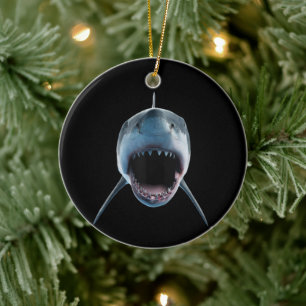 realistischer Weißer-Hai-Angriff für Liebhaber  Keramik Ornament