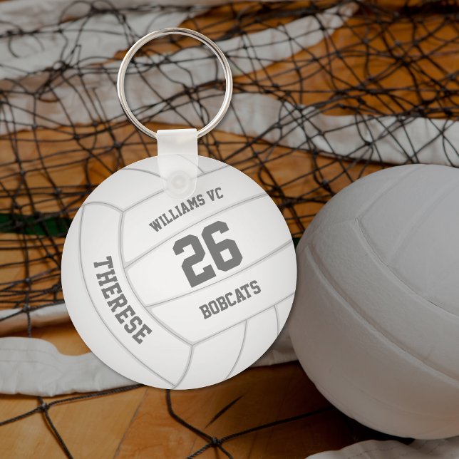 realistischer weißer Volleyballname Schlüsselanhänger (Von Creator hochgeladen)