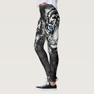 Realistischer Weißtiger-Kopf - Leggings