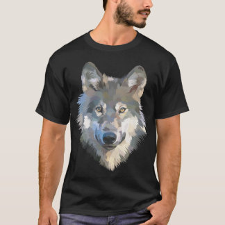 Realistischer Weißwolf, realistischer Tierdruck mi T-Shirt