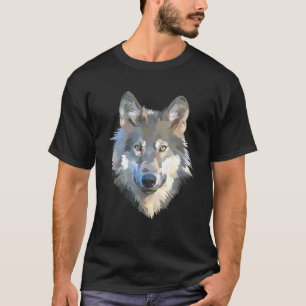 Realistischer Weißwolf-Realistischer Tierdruck T-Shirt