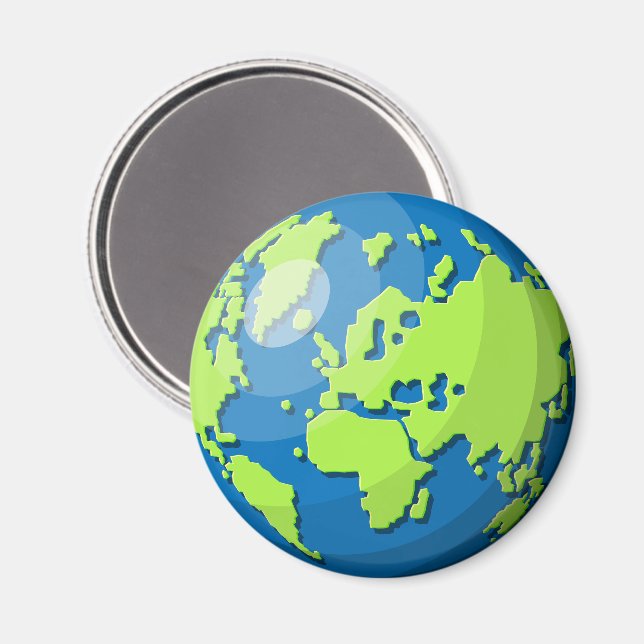Realistisches 3D-Globus-Design Erde Planet Kunst Magnet (Vorderseite/Rückseite)
