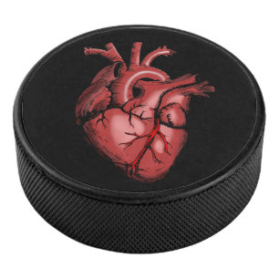 Realistisches Anatomisches Herzbild Eishockey Puck