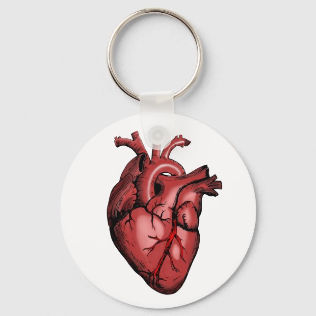 Realistisches Anatomisches Herzbild Schlüsselanhänger (Vorderseite)