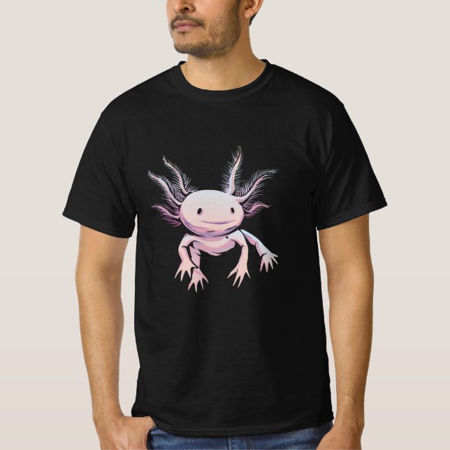 Realistisches Axolotl-Tier T-Shirt (Vorderseite)
