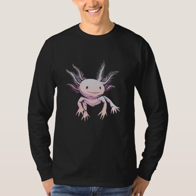 Realistisches Axolotl-Tier T-Shirt (Vorderseite)
