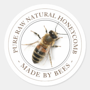 Realistisches Bienenwabensiegel Runder Aufkleber