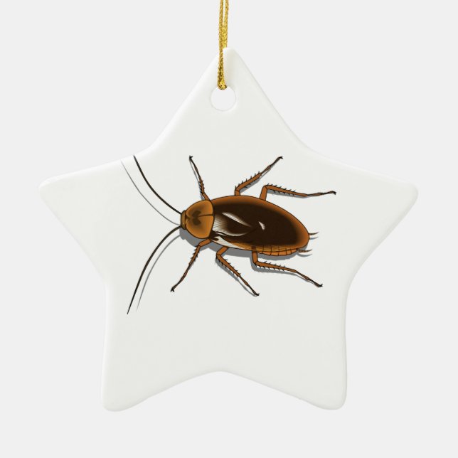 Realistisches Brown-Schaben-Insekt Keramikornament (Vorne)