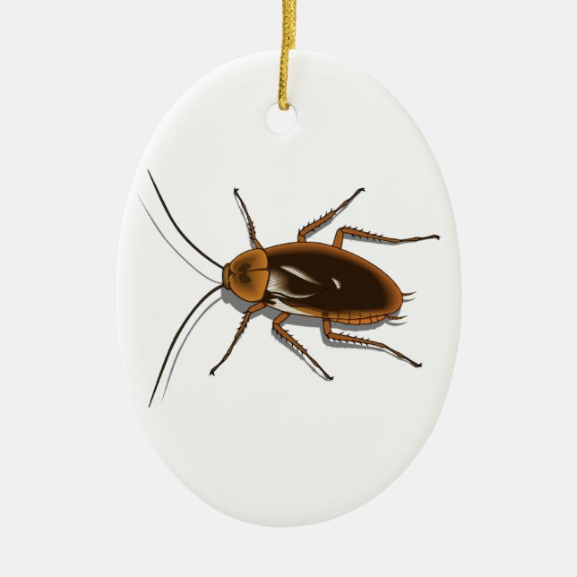 Realistisches Brown-Schaben-Insekt Keramikornament (Vorne)