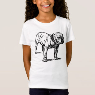 Realistisches Bulldoggen-Gesicht Hunde-Grafik T-Shirt