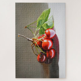 Realistisches Cherry Still Life mit Blätter Kunst