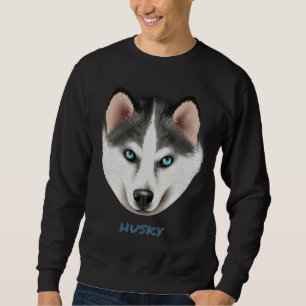 Realistisches Dog Husky-Portrait Sweatshirt