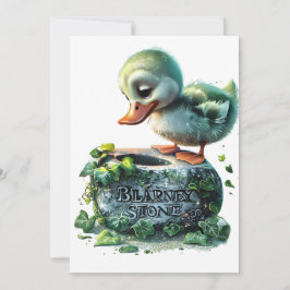 Realistisches Duckling küsst den Blarney Stone Einladung