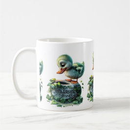 Realistisches Duckling küsst den Blarney Stone Kaffeetasse