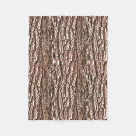 Realistisches Foto-Baum-Barken-Natur-Muster Fleecedecke