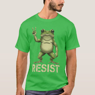 Realistisches Frosch-Widerstands-Protest-Friedensz T-Shirt