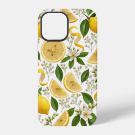 Realistisches gepresstes Zitronen- und botanisches iPhone 12 Hülle