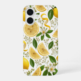 Realistisches gepresstes Zitronen- und botanisches iPhone 16 Hülle