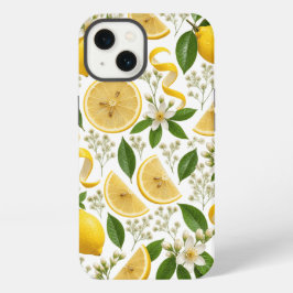 Realistisches gepresstes Zitronen- und botanisches iPhone Hülle